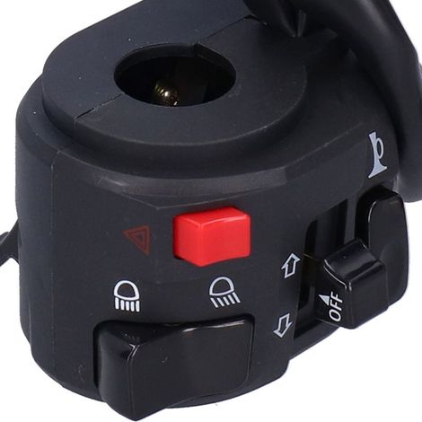 Commande de phares pour moto avec interrupteur 7/8in, bouton de klaxon, signal de direction et contrôleur de lampes antibrouillard (1/5)
