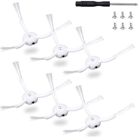 6pcs Brosses latérales de Remplacement pour Aspirateur Xiaomi Roborock S8 S8 Plus S8 Pro Ultra S5 Max S6 S60 S65 S5 S50 S51 S55 (1/4)
