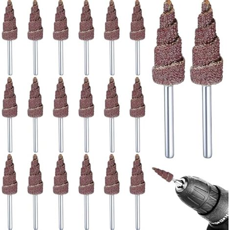20pièces à Lamelles Abrasives Forme De Cone Avec Poignée Pour Ébavurage Et Ponçage Outils De Déburrage Pour Salon Et Bricolage (1/5)