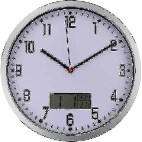 Horloge murale numérique LCD d'intérieur avec affichage de la température