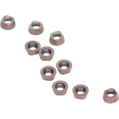 10 RPMT1204MOE-TT Rundfräser aus Hartmetall für DIY-CNC-Holzdrehmaschinen, bronzebeschichtete Schneideinsätze, 10er-Packung (1/5)
