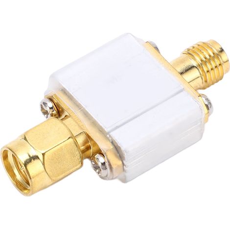 Le filtre passe-bande possède une fréquence centrale de 446 MHz, une bande passante de 1 dB de 6 MHz et une interface SMA mâle/femelle pour la réception des signaux. (1/5)