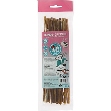 Lov&Ed Hunde-Grissini, 60 g - Kausnack mit Rind