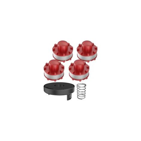 Lot de 4 bobines de rechange pour débroussailleuse Ein-hell 3405096 Bobine de rechange pour débroussailleuse Ein-hell GE-CT 36/30 LI E SOLO, AGILLO 36/255 BL, AGILLO 18/200 (1/4)