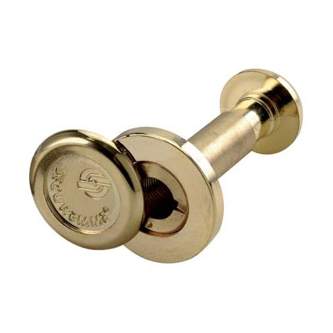 SPIONCINO GRANDANGOLO PORTE SECUREMME - FINITURA OTTONE LUCIDO F.MM 16 L.MM 60/110- 3 pezzi