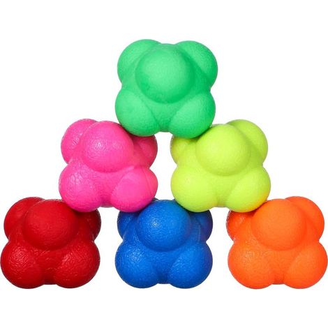 Lot de 6 balles de réaction rebondissantes pour améliorer Les réflexes d'agilité et Les compétences de Coordination œil-Main (1/5)