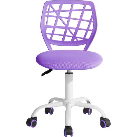 FurnitureR Farbenfroher Bürostuhl, ergonomischer Drehstuhl mit höhenverstellbarer Sitzfläche für Computer, Schreibtischstuhl mit 5 Rollen für Homeoffice, Arbeitsstuhl, Süßigkeiten Purple (1/5)