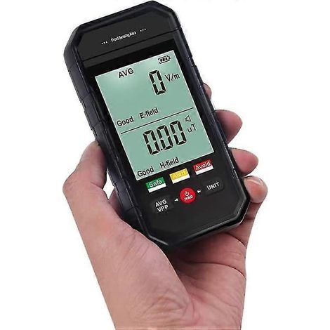 Compteur Geiger détecteur de rayonnement électromagnétique écran LCD 3 voyants couleur alarme EMF portable (1/5)