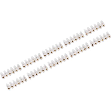 Borne de raccordement 50 pièces, barrette traversante ignifuge 60A, connecteur électrique 6 entrées 6 sorties, fournitures industrielles. (1/5)