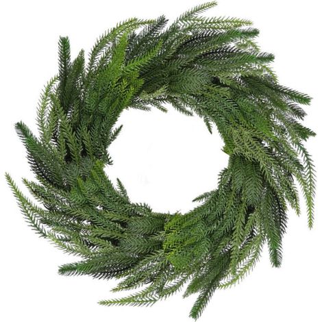 Liane à aiguilles de pin synthétique décoration de Noël effet réaliste plastique souple décor intérieur 1,8 m (1/4)