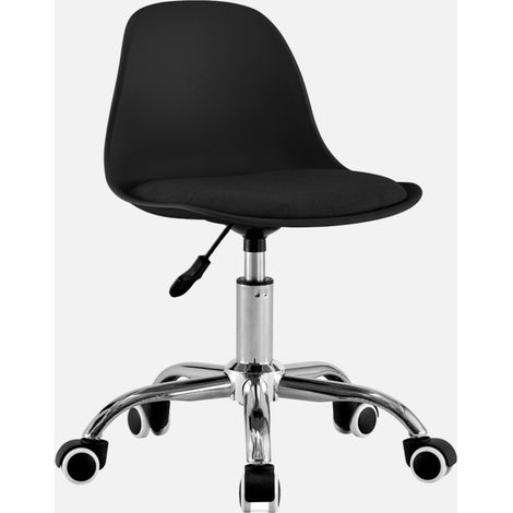 Silla de oficina infantil con ruedas ajustable, base cromada (1/5)