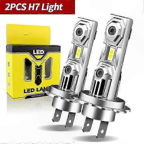 LED H7 60W 6000K Blanc Lumineux Ampoules Moto Haute Performance (1/4)