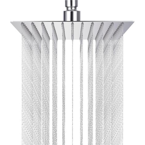 LaBlanc - Soffione doccia quadrato da 10 pollici, soffione doccia a pioggia, soffione doccia quadrato in acciaio inox 304, soffione doccia a soffitto girevole a 360°, facile da installare e pulire, 25