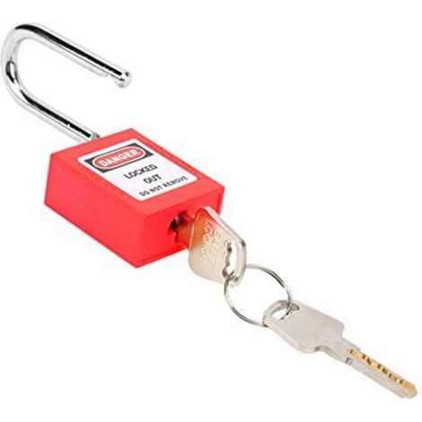 Sicherheitsschloss 38mm Stahl LOTO Arbeitsschutz Rot