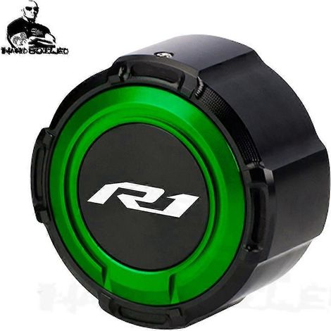Für Yamaha R1 YZF R1 YZFR1 R1S 2009–2022 2023 Motorradzubehör: Bremsflüssigkeitsbehälterdeckel für Vorder- und Hinterradbremse – 1 Stück, hinten, grün (1/5)