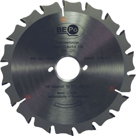 Bepo Sägeblatt (Holz- und Metallsägeblatt) ø 150 mm für Holz und Metall HW (1/2)