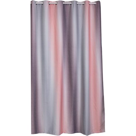 Panneau De Rideau Occultant À Rayures pour Chambre À Coucher Séparateur D'hôtel Rideau Décoratif pour Chambre À Coucher Et Salle De Bain Dégradé De Rayures Roses (1/5)