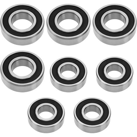 Kit de Roulements de Roue à Rouleaux de Remorque Pièce de Rechange 6004-2RS-C3 6202-2RS-C3 Compatible avec 100 101 107 120 121 122 127 8 Pièces (1/5)