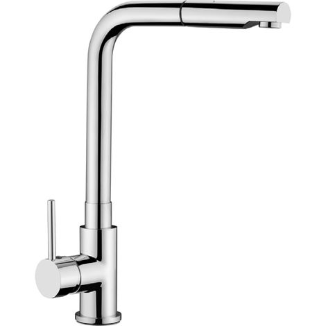 Grifo Monomando Fregadero extraible Jana cromo. 37cm(alto) 25cm(largo). (1/2)