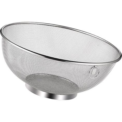 Panier de lavage de légumes en acier inoxydable, passoire à mailles fines pour le riz, les légumes et les fruits (1/5)