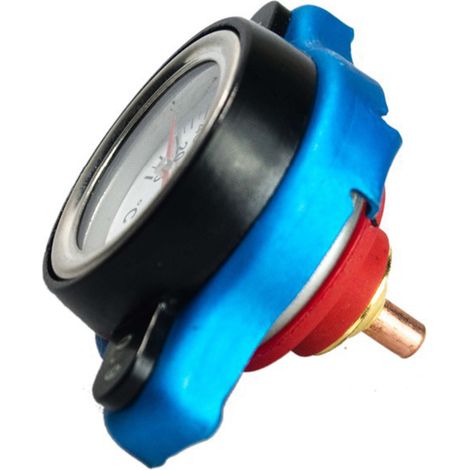 Bouchon de radiateur auto avec indicateur de température 0.9/1.1/1.3 bar, jauge thermique pour radiateur voiture, manomètre d'eau, thermostat de contrôle, couvercle de remplissage (1/5)