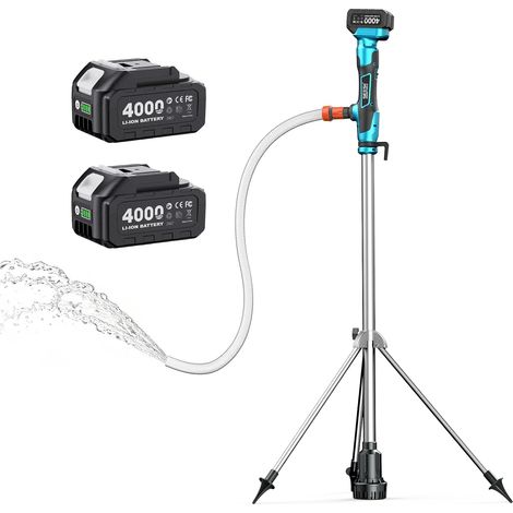 Pompe de Transfert d'Eau en Bâton Sans Fil avec Trépied, mains libres, portable, 2725 l/h (1/5)