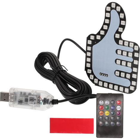 POPETPOP Voyant Lumineux Gestuel LED Voiture, Feu de Doigt (1/5)
