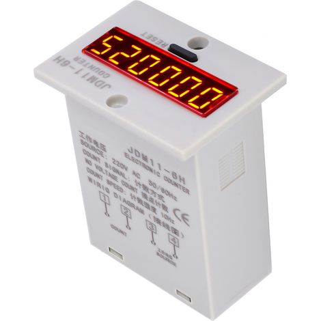 Spannungsmesser JDM11-6H ohne Spannungsanzeige, 6-stellige elektronische LED-Digitalanzeige, Zählerrelais, 220 V Wechselstrom (1/5)