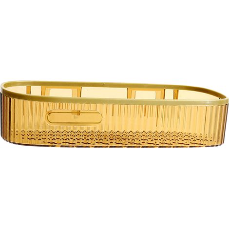 Support de rangement mural sans poinçon, caddie de douche, étagère de salle de bain, sans perçage pour la maison, longue bande - Ambre
