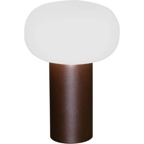 Lampe de table rechargeable Antibes brun rouille - 7826-972