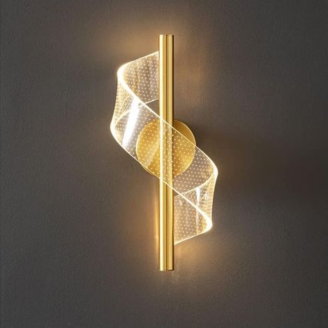 12W Applique Murale LED Moderne, 3000K、4000K、6000k, Lampe Murale Intérieur, Acrylique Luminaire Mural Pour Chambre Salon Couloir Escalier (1/5)