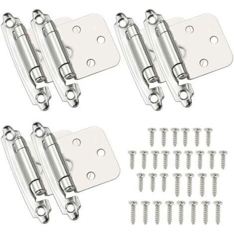 Charnières 6 Pcs Charniere Porte Charnière à Fermeture Automatique Matériau en Acier Laminé à Froid Paumelle Ressort avec Amortisseur pour Porte Placard Armoire à Chaussures Bibliothèque Cave à Vin (1/5)