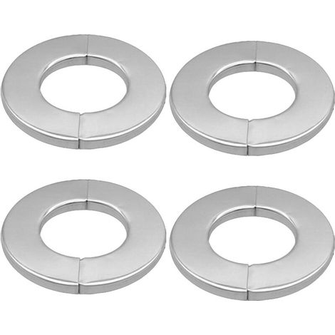 Sollbry 4 Pcs Rosace Robinet Mitigeur Douche, Rosace De Robinet Rosace De Douche Cache Tuyau En Acier Inoxydable Cache Tuyau Radiateur, 34mm, Pour Robinets, Tuyaux, Tuyaux De Radiateur (34mm)