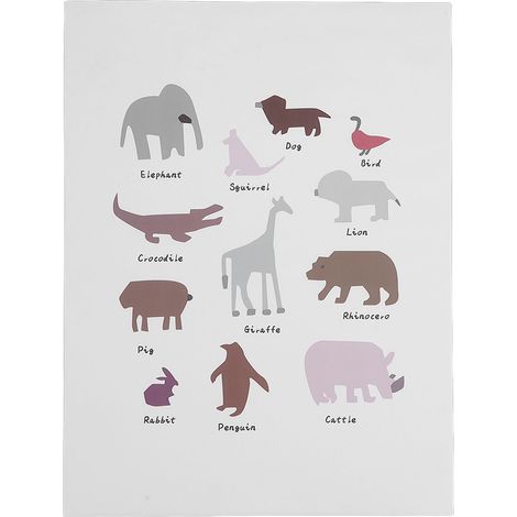 Poster Éducatif pour Enfants - Tableau Mural d'Apprentissage Imperméable avec Autocollants Double Face sur les Animaux (1/5)