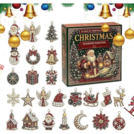 Calendario de Adviento de Navidad  Decoración coleccionable de acrílico 2D (1/5)