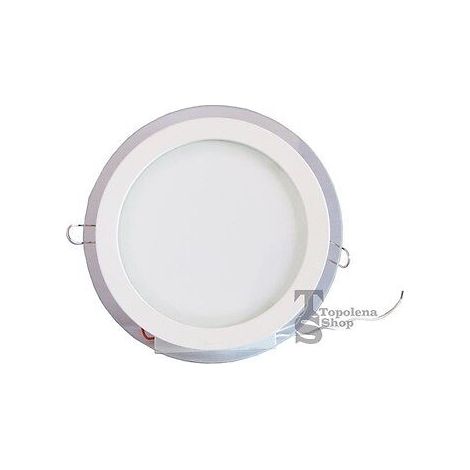 PANNELLO FARETTO LED 12W AD INCASSO A MOLLA LUMINOSO TONDO 12W 14CM BORDO VETRO