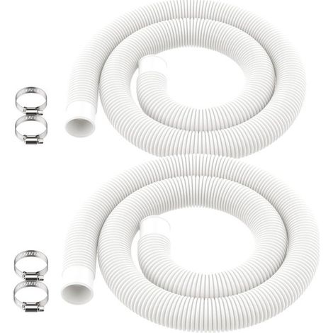 Tubo per piscina - 32 mm - Bianco - Resistente e antiscivolo - Set da 2 - Lunghezza 1,5 m (1/5)