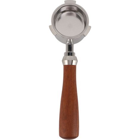 Portafilter 51mm Détachable avec Manche Bois pour Delonghi, Filtre Naked 3 Oreilles et Tamis Ultra-Fin (1/5)