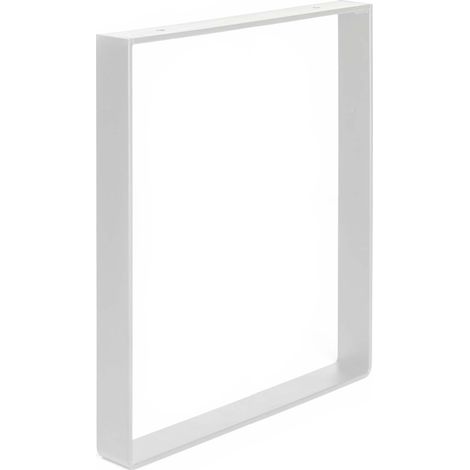 Pata Industrial para Muebles en Acero Blanco Poro  Medidas 35040385 mm  Altura: 38,5 cm  1 Unidad -