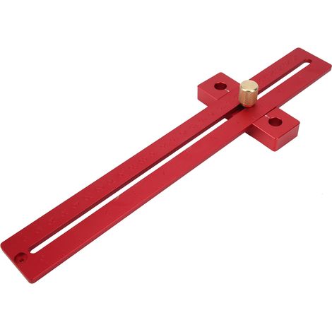 Règle en T pour tracer des lignes, outil de menuiserie pour percer des trous, outil de traçage de 0270 mm (1/5)