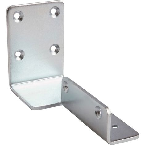 [b] equerres de fixation pour traverse - Hauteur : 70 mm - Largeur : 50 mm - Longueur : 120 mm - Matériau : Acier zingué - POTTKER (1/2)