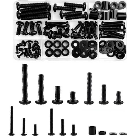 Lot de 120 vis de support TV pour l'arrière des téléviseurs, vis de montage M4 M5 M6 M8, vis Vesa, vis de support mural TV pour la plupart des supports et supports TV (1/5)