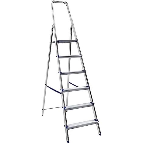 Scala Scaletto in Alluminio Piuma Max 100 kg 6 Gradini (1/2)
