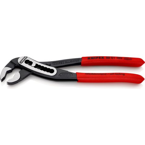 KNIPEX 88 01 180 SB Alligator® Pinza regolabile per tubi e dadi Rivestita in plastica antiscivolo atramentata nera 180 mm (1/9)