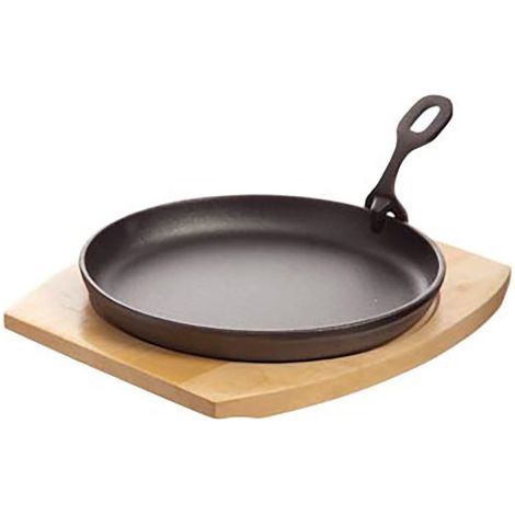 Poêle en fonte avec base en bois - 220 mm - Finedine