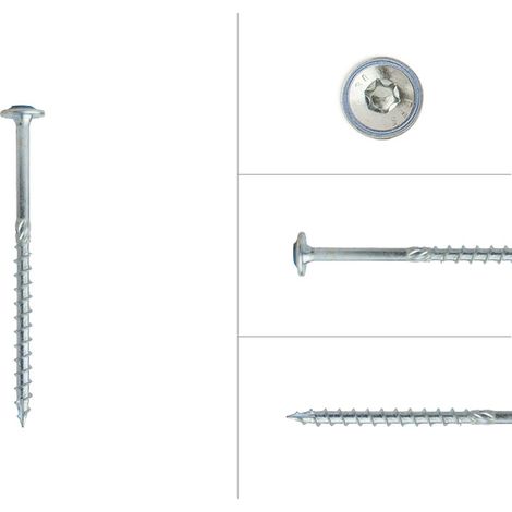 Tellerkopfschrauben Verzinkt 6 x 100 mm Torx 30 - Schachtel 100