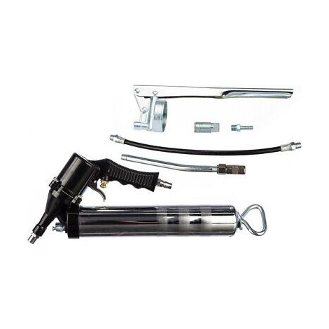 INGRASSATORE PNEUMATICO AD ARIA E MANUALE 400CC PISTOLA POMPA CON TUBI KIT 6 PZ (1/3)