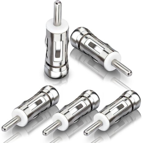 Adaptateur Antenne Autoradio DIN Mâle ISO Femelle 5 Pcs (1/4)