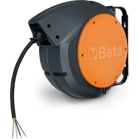 Beta – Enrouleur de câble automatique 10m 4Gx2,5 mm² – 2000W Max – Support pivotant 180° – Mécanisme à crémaillère pour enroulement rapide - 10-H05