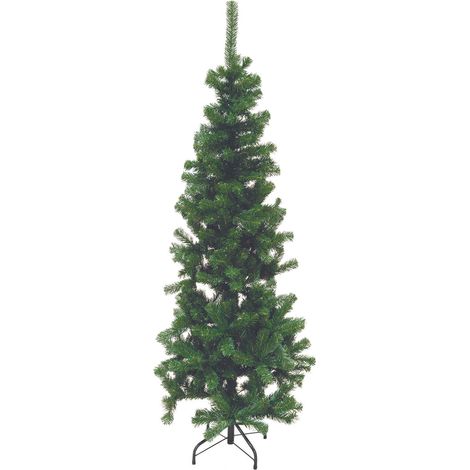 Weihnachtsbaumgrün schlank mit ineinandergreifender Struktur und Basis in Metall Sestrolie Superior Slim - h180 cm - 436 rami